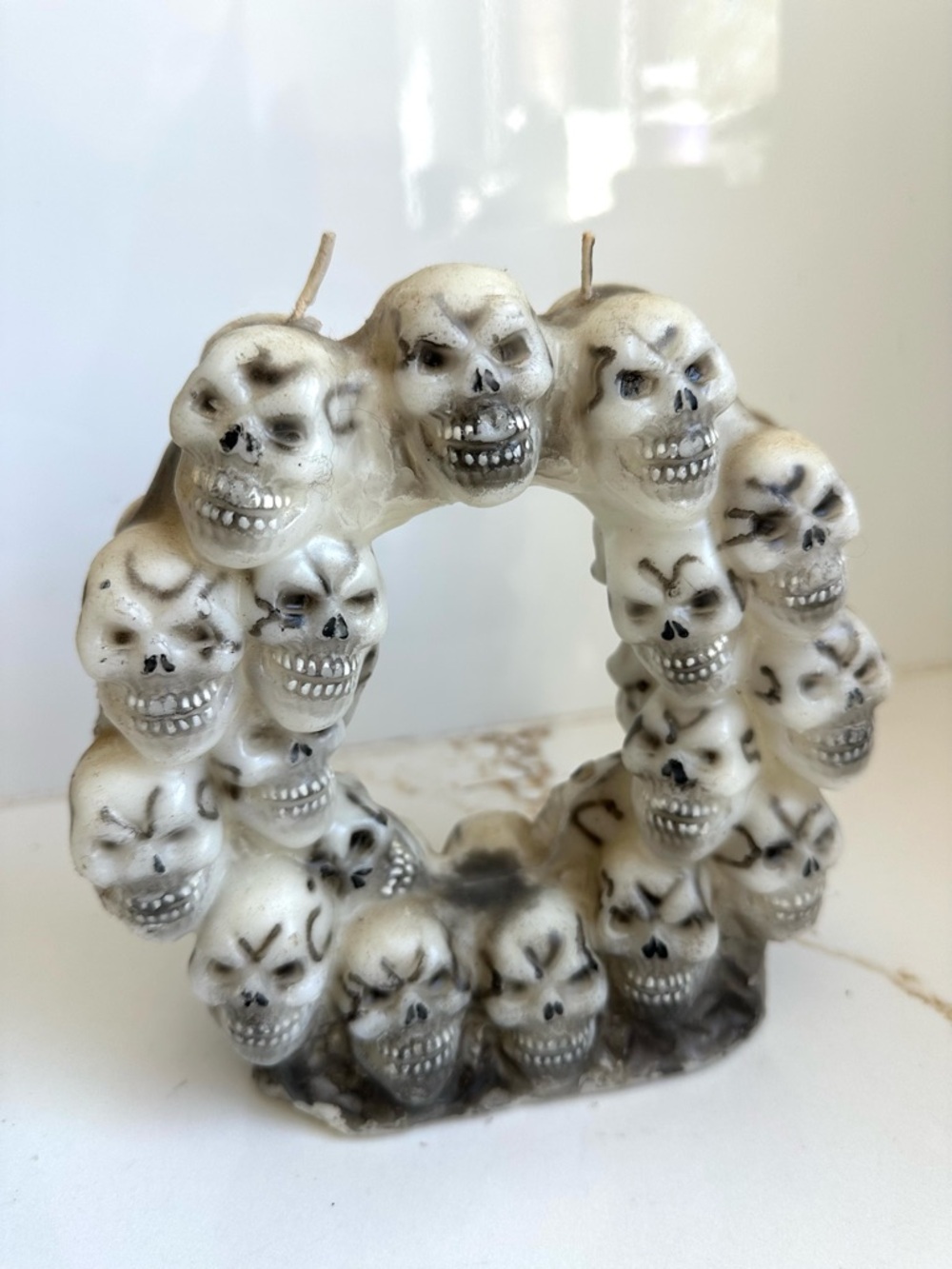 Skull Ring Halloween Candle